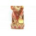 Pink Jade natural Stone God Ganesha Standing Idol statue Hand Painted Decorative